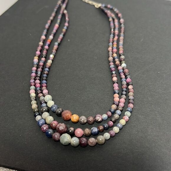Jay Taylor 16” Mine Finds Tourmaline Triple Strand Necklace. Exquisite. WA274 - Picture 6 of 8